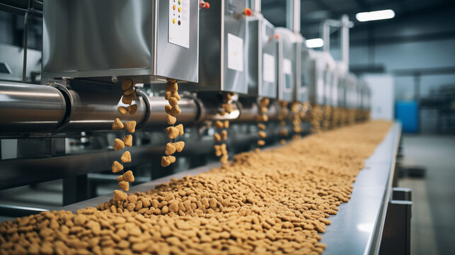 Pet food OEM manufacturer production line - extruded kibble, China factory